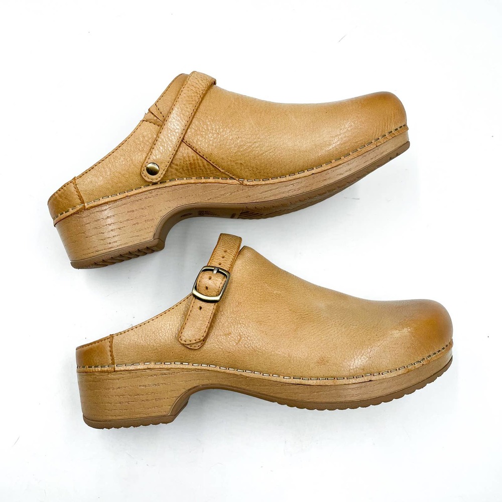 Dansko Tan Leather Mules - Picture 6 of 10